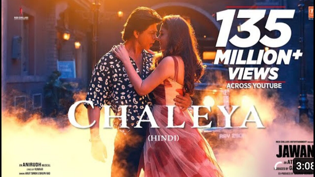 JAWAN- Chaleya (Hindi) - Shah Rukh Khan - Nayanthara - Atlee - Anirudh - Arijit S, Shilpa R - Kumaar