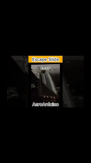 Watch Those Guys Shooting #B737 Escape Slide At Night Shift #Aviation #Fly @AeroArduino