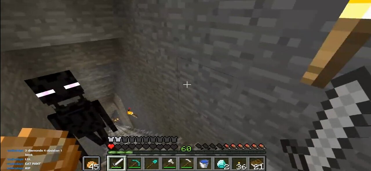 Wtf was that damage_ Twitch streamer chased by enderman up the stairs