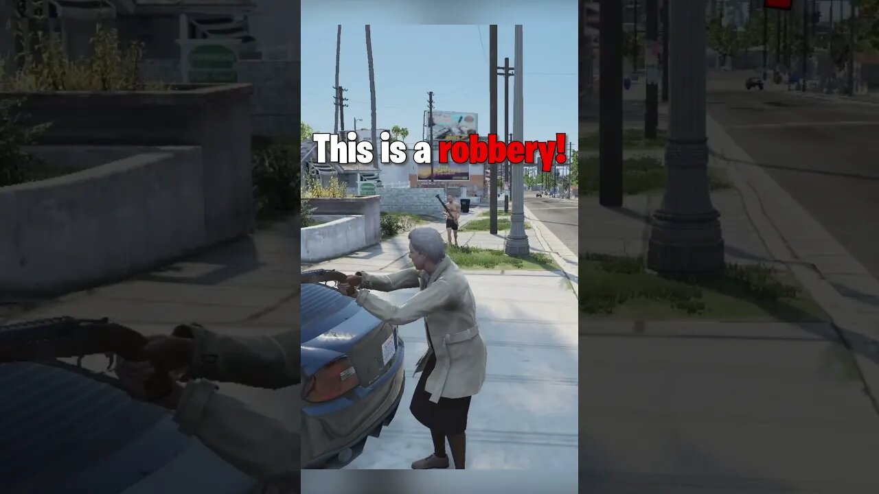 GRANDMA MUGGING! GTA RP 😂 | #shorts