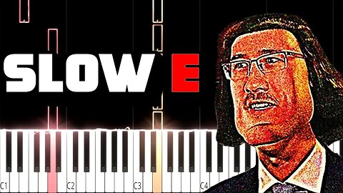 SLOW E (Beginner Super Easy Piano Tutorial)