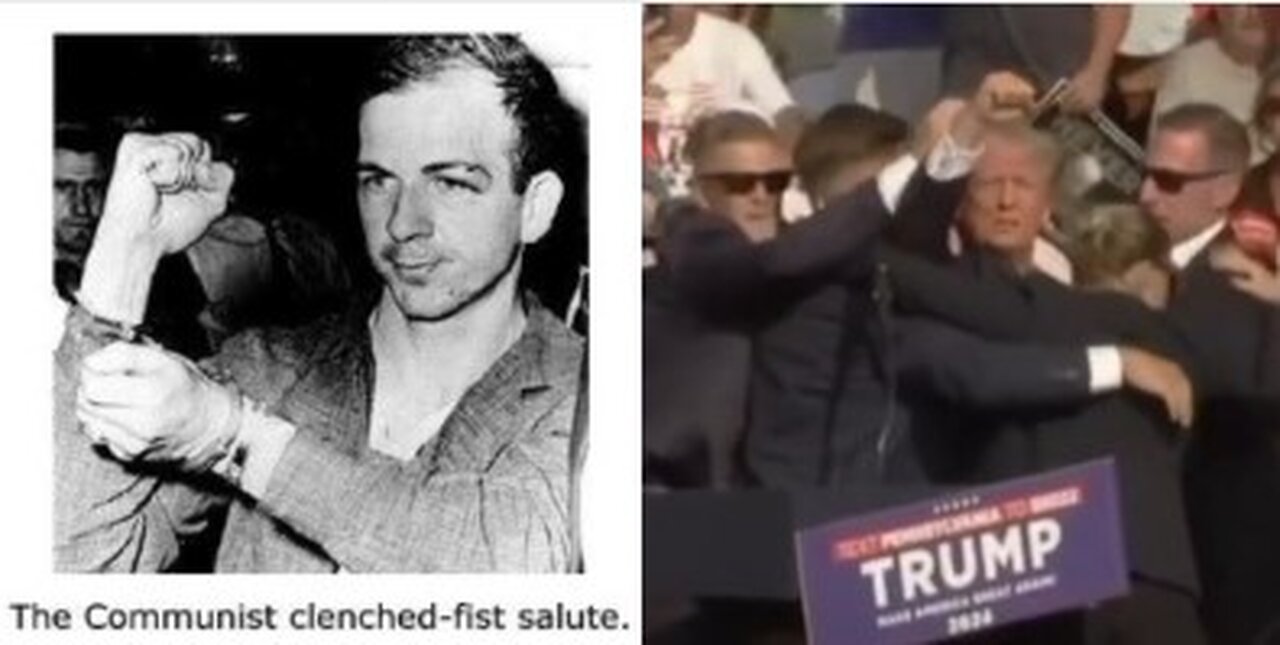 Trump Makes Communist Fist Hand Sign After Fake Scripted 'Assassination Attempt'