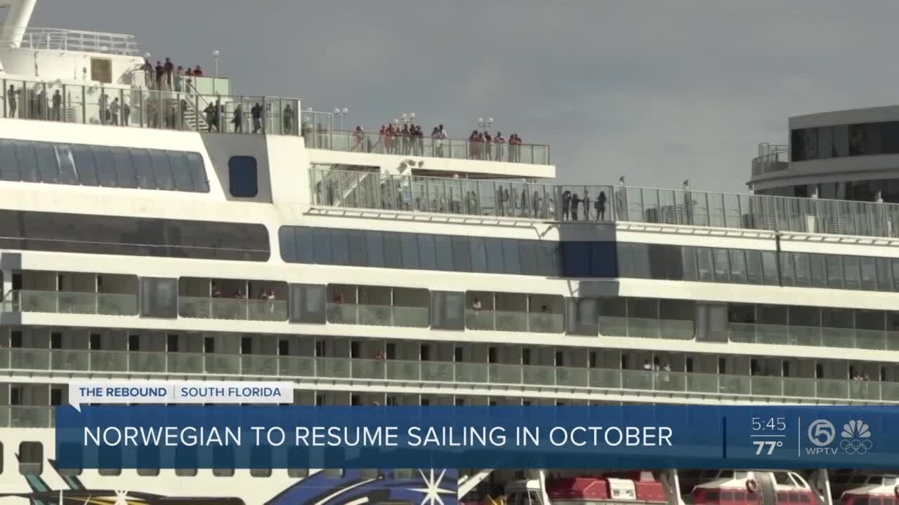 Norwegian cruise lines to resume sailing in October