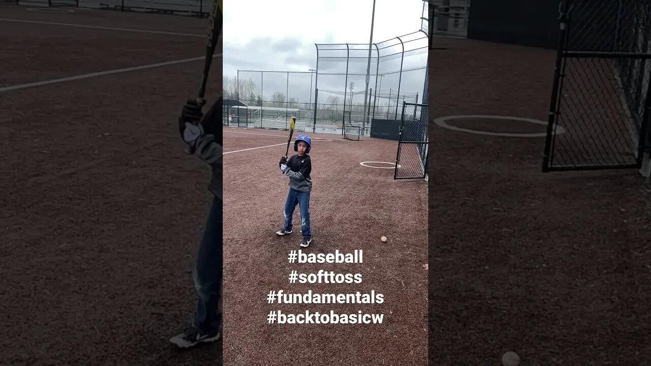 Avi taking some #softtoss. #baseball #fundamentals #baseballlife #littleleague #coaching #hits