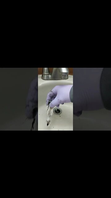 😱 Clogged Sink Drain 😱 #shorts #DIY #cloggeddrain