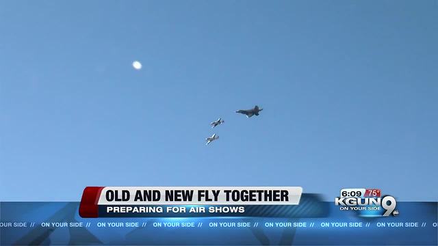 Old and new warplanes train together over Tucson
