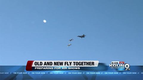 Old and new warplanes train together over Tucson