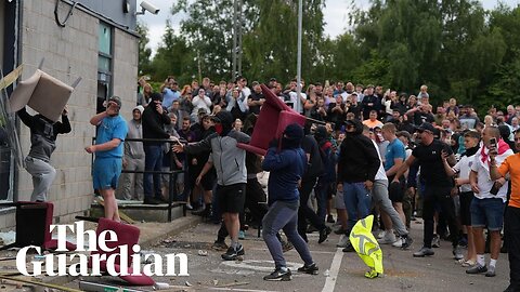 Rioters clash with police and damage hotel housing asylum seekers in Rotherham | NE