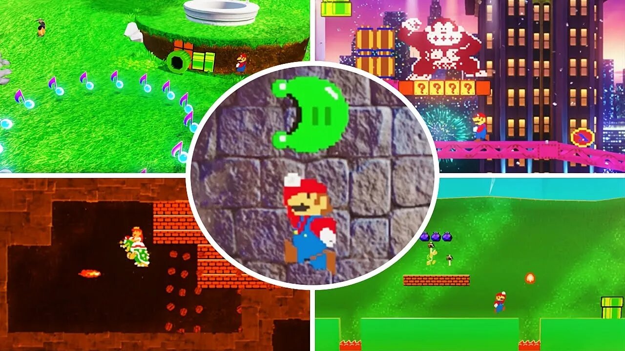 Super Mario Odyssey - All 8-Bit Mario Levels