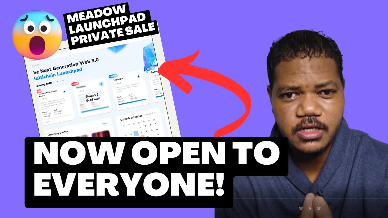 Meadow Launchpad Private Sale Now Open To Everyone. No Whitelist, No KYC, Huge Allocation!