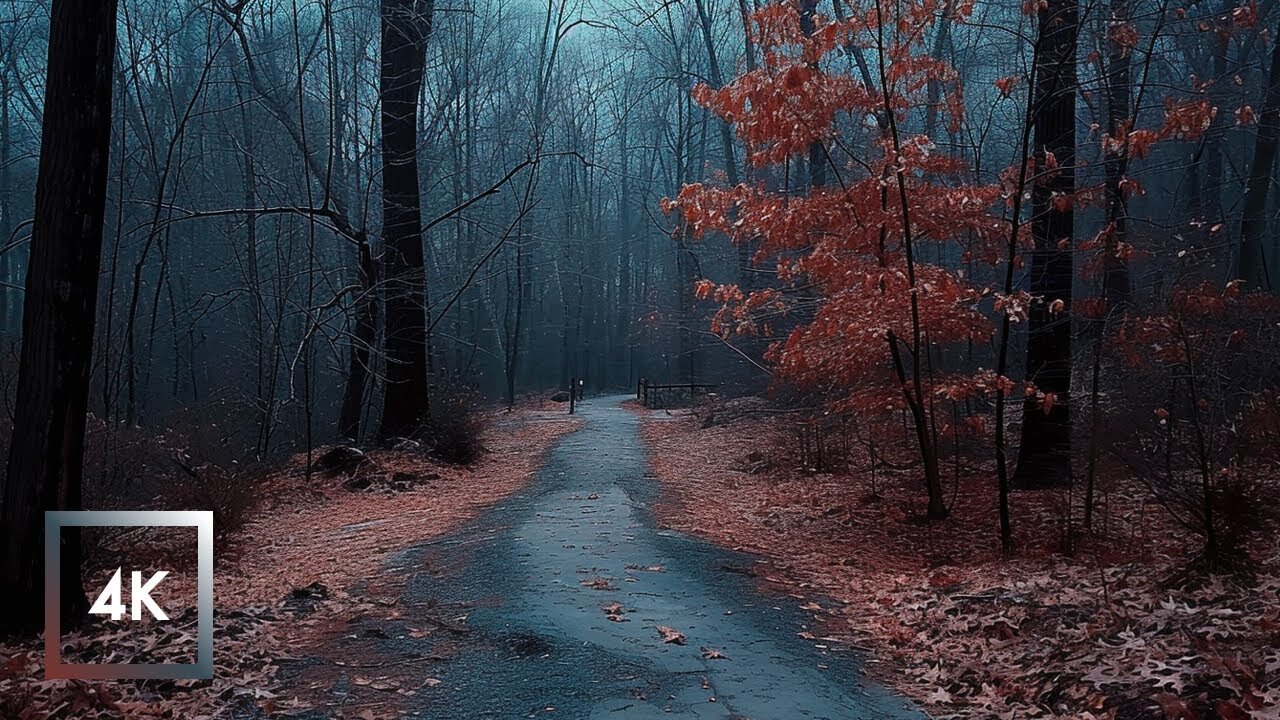 Relaxing Walk In The Rain, Binaural Rain And Nature Sounds For Sleep And Study | 4k ASMR