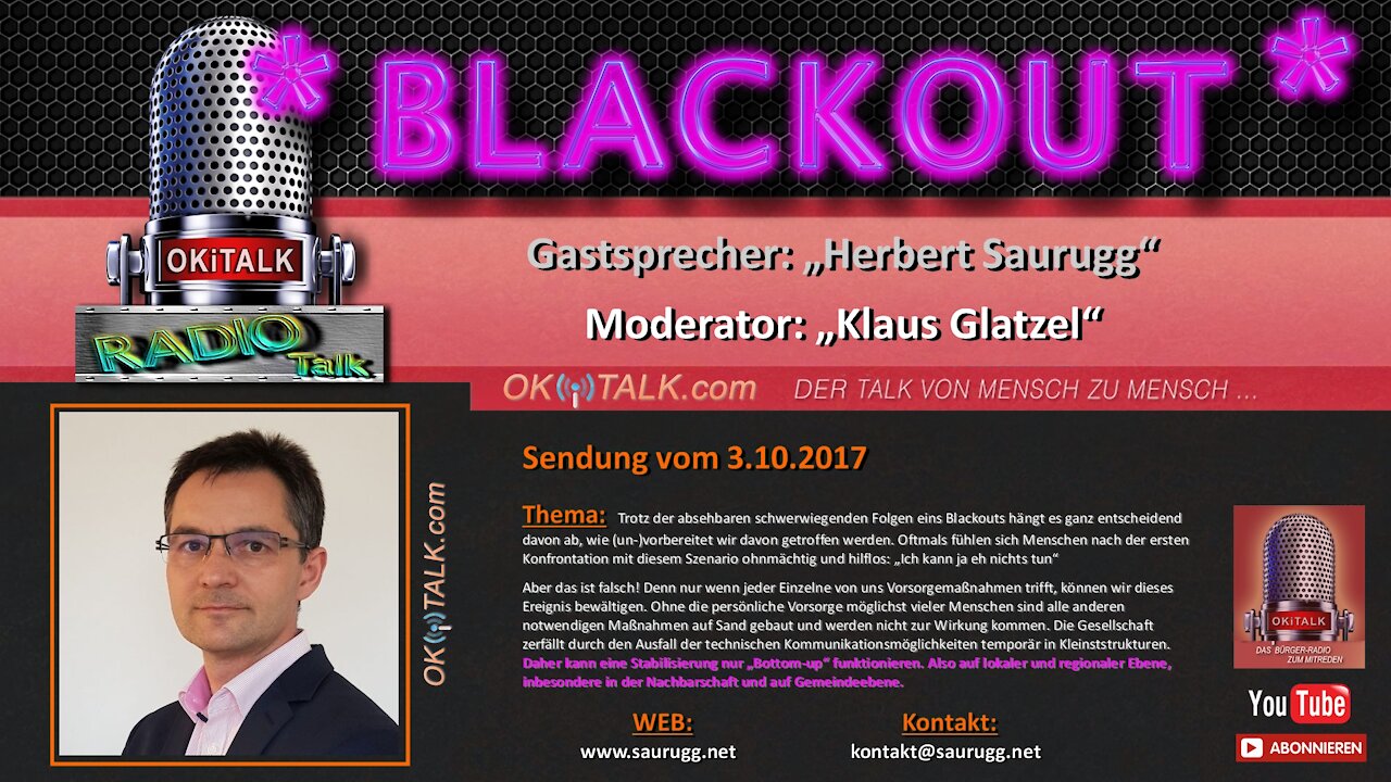 Blackout - Wann Vorsorge Sinnvoll ist - Herbert Saurugg