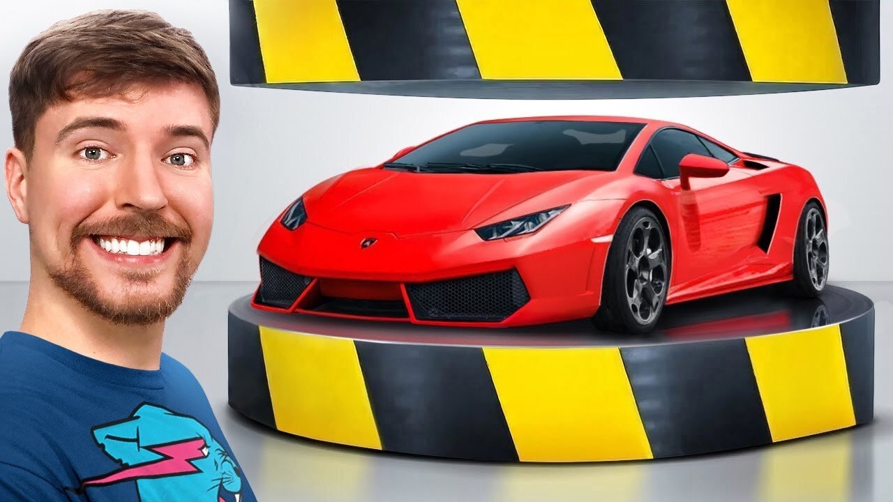 how mach tape to stop a lamborghini mr beast