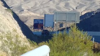 On the Arizona side of Mike O'Callaghan-Pat Tillman Pedestrian Memorial Bridge 11-05-21