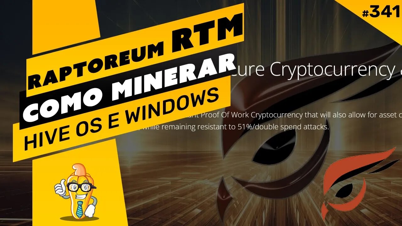 ⛏️💰 COMO MINERAR A MOEDA RAPTOREUM (RTM) - PASSO A PASSO - HIVE OS E WINDOWS