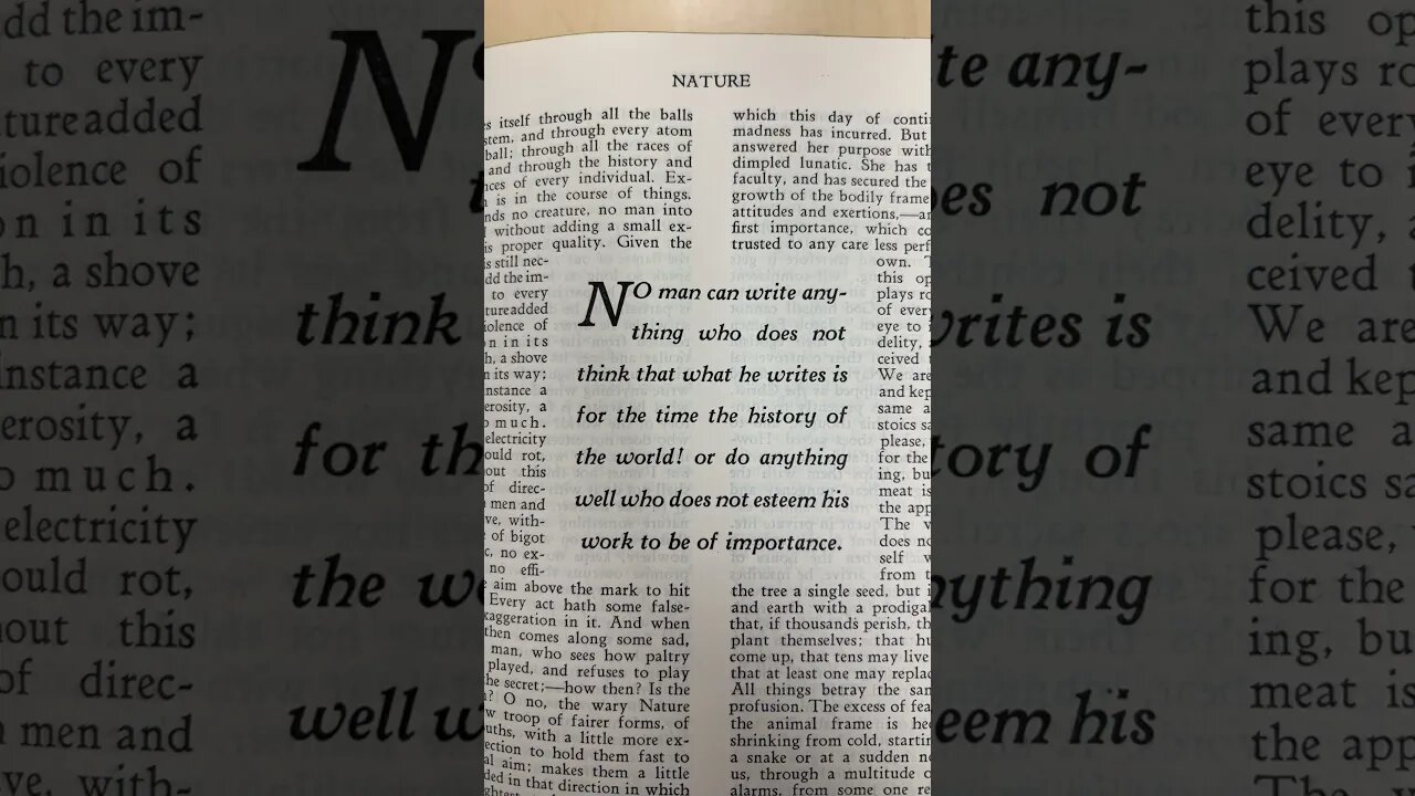 Emerson on Creating Timeless Writing ✍️