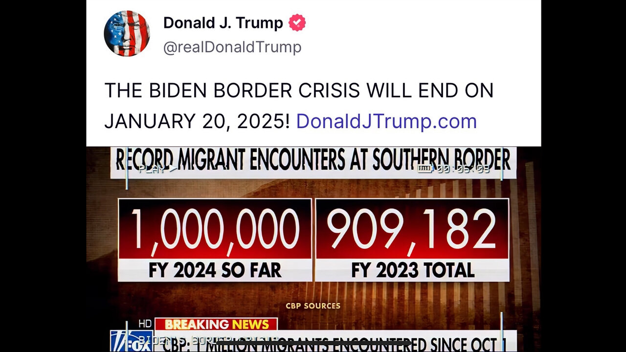 Trump Ad - THE BIDEN BORDER CRISIS WILL END ON JANUARY 20, 2025!