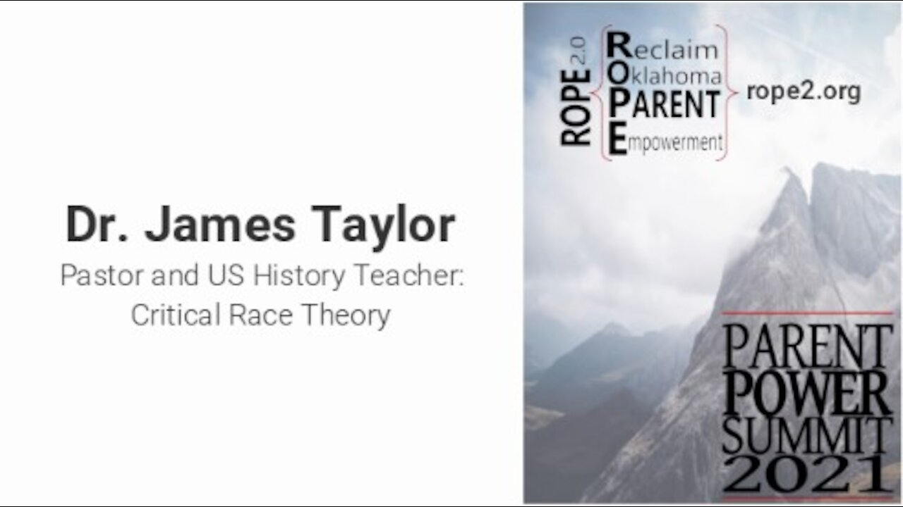 Dr. James Taylor: Critical Race Theory in Schools