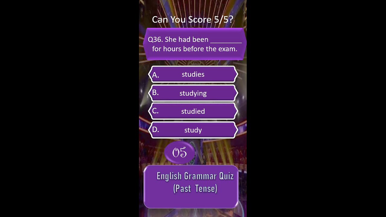 English Grammar Quiz Past Tense