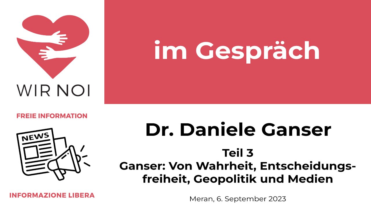 Ganser: Von Wahrheit, Entscheidungsfreiheit, Geopolitik und Medien