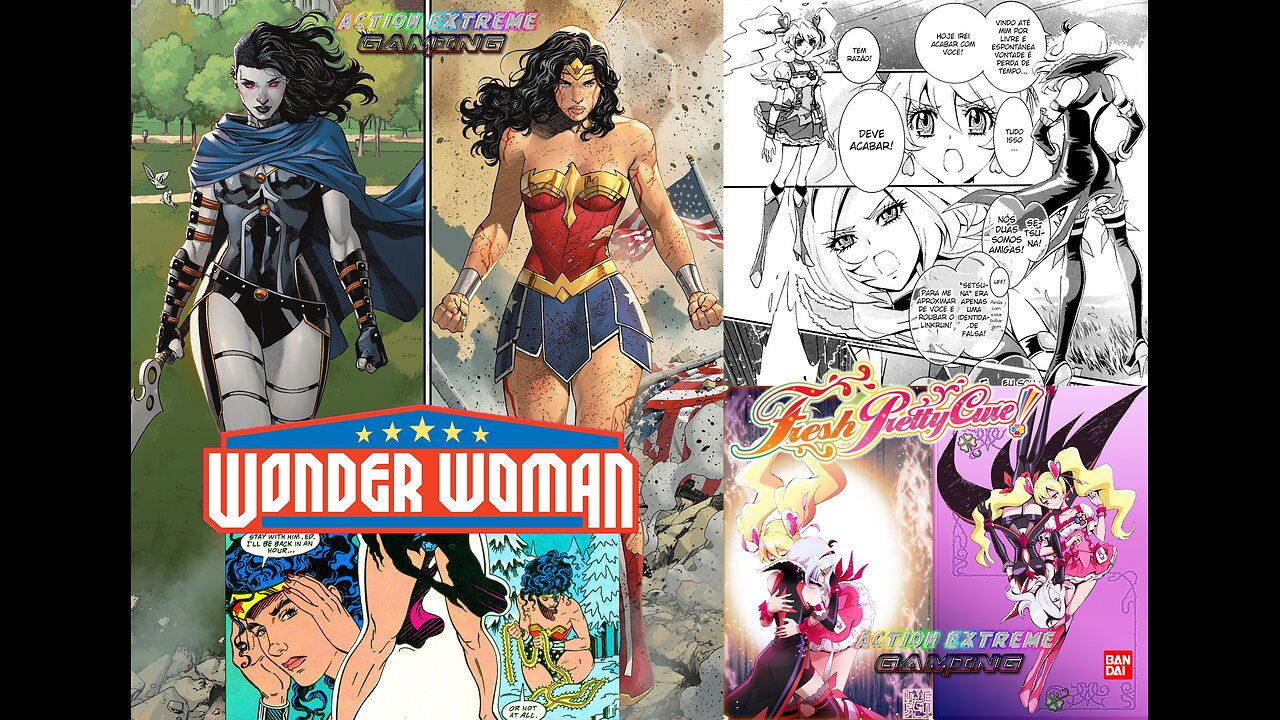 Wonder Woman 2023: Wonder Woman VS Grail + Fresh Pretty Cure Manga: Cure Peach VS Eas Slideshow AMV