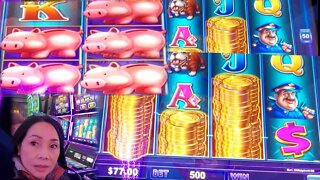 PLAYED PEGGY BANK SLOT MACHINE/ SPIRIT MOUNTAIN CASINO