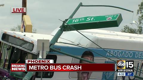 Valley Metro bus involved in Phoenix crash