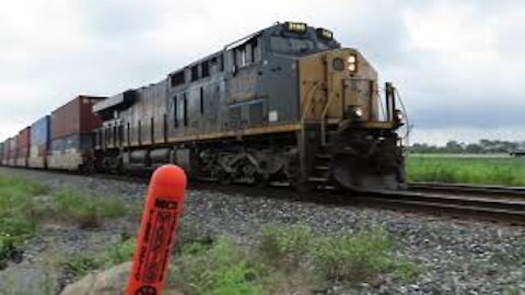 CSX Q161 Intermodal Double-Stack Train from Bascom Ohio September 2, 2020