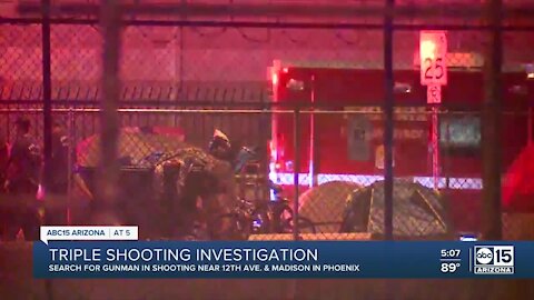 Three people shot in downtown Phoenix