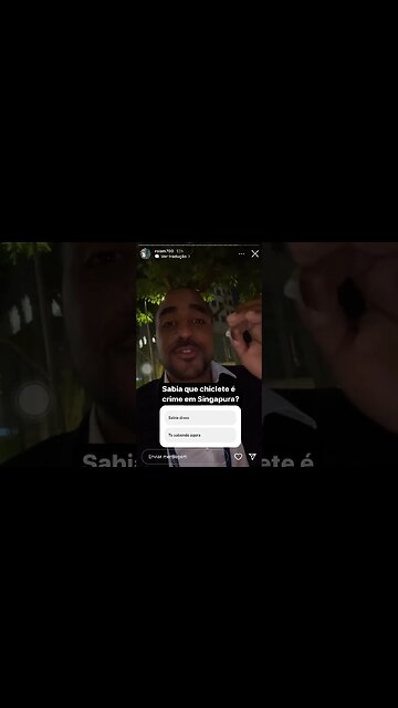 É crime chiclete em Cingapura | Raiam Santos