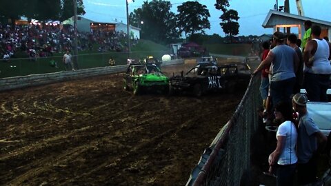 Kenton County Fair Kentucky small car demolition derby. 7-12-10 Heat 2 part 3