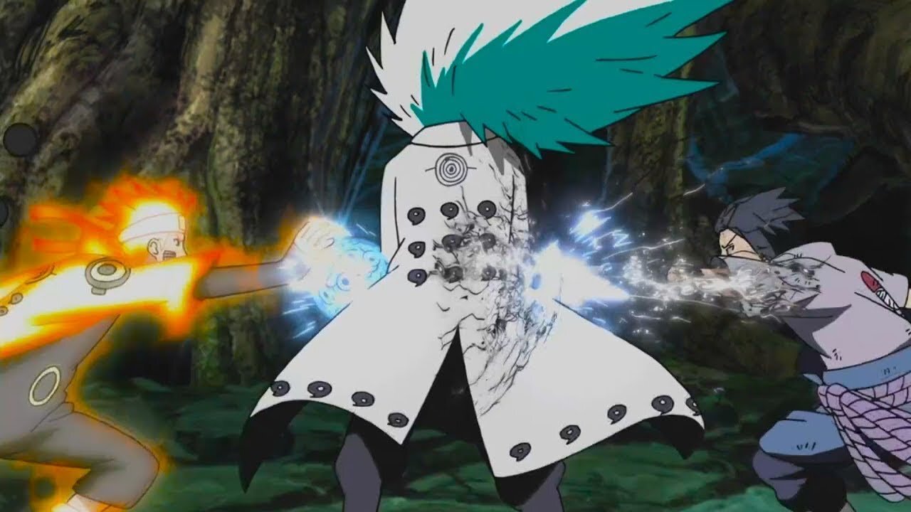 Naruto and Sasuke vs. Madara Six Paths - Full Final Fight (English Dub) 1080p