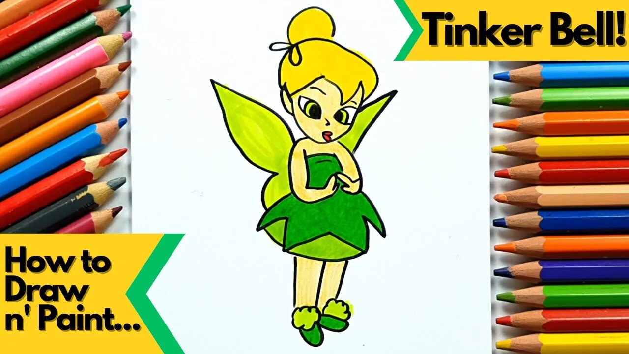 How to Draw and Paint Tinkerbell from Peter Pan