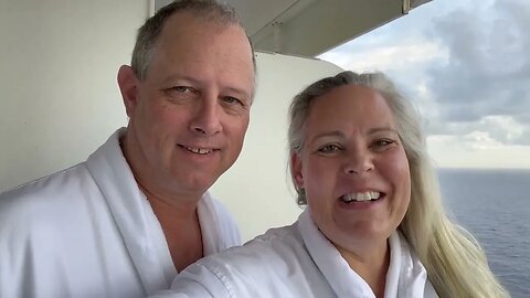 WE GOT THE BEST ROBES IN OUR BIG BALCONY CABIN! Cabin Tour - 13178 on NCL Breakaway