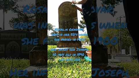 #headstonecleaning #genovar #menorcan #staugustine #pioneer #cemetery #taphophile #Infantgrave