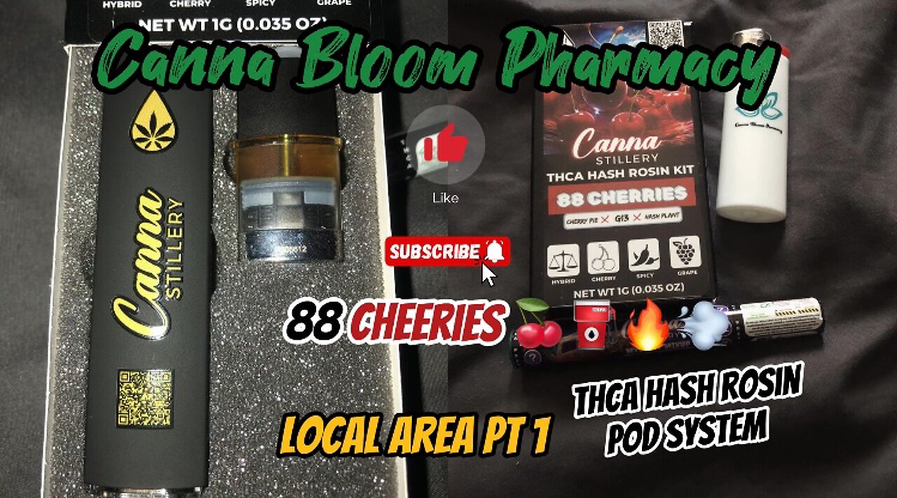 Local dispo#1- Canna Bloom Pharmacy hash rosin pod(1g) 88 Cherries 🍒⛽️🔥💨