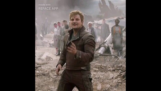 ironmanduck as Star Lord doing a dance off