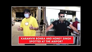 Karanvir Bohra and Honey Singh Spotted at the Airport | SpotboyE