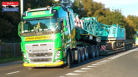 Trucks leaving Special Transport Truckshow!