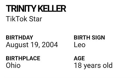 HAPPY 18 BIRTHDAY TRINITY KELLER TikTok Star