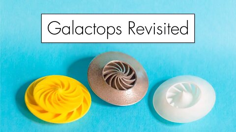 Galactops REVISITED // Stainless Steel 3D Printed Air Assisted Spinning Tops