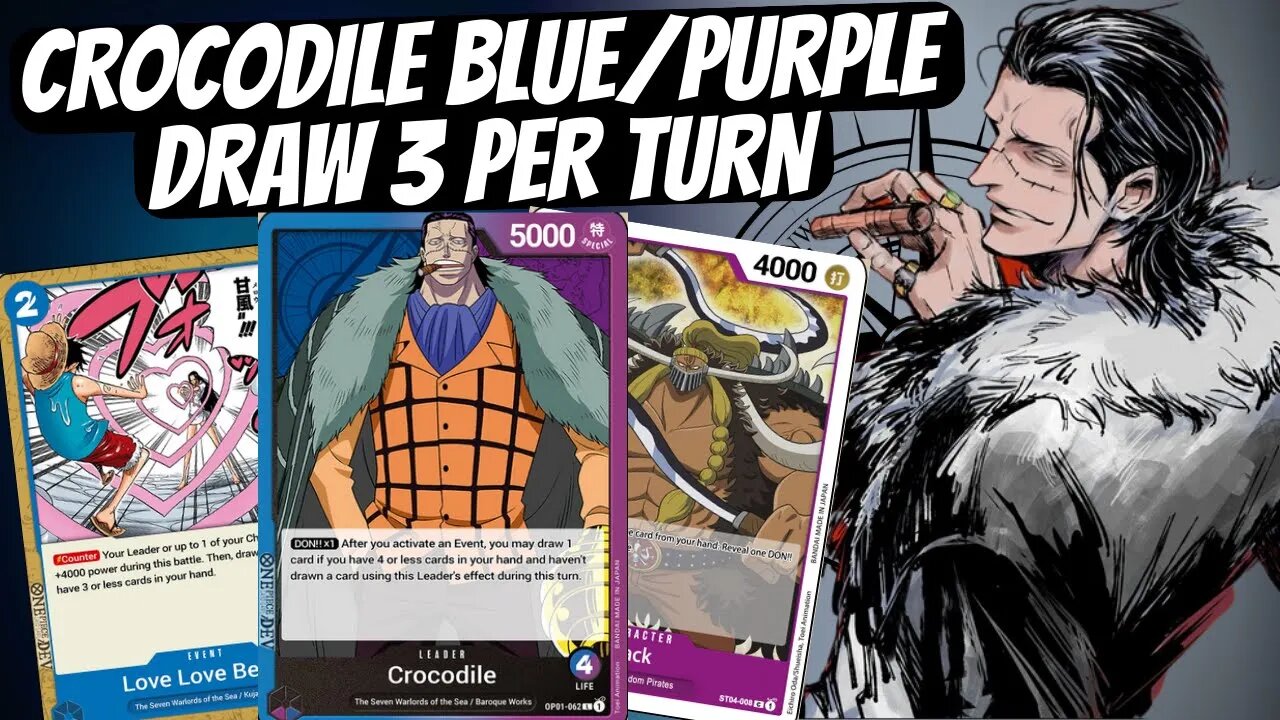 Crocodile Blue/Purple Deck Profile & Gameplay | One Piece Card Game