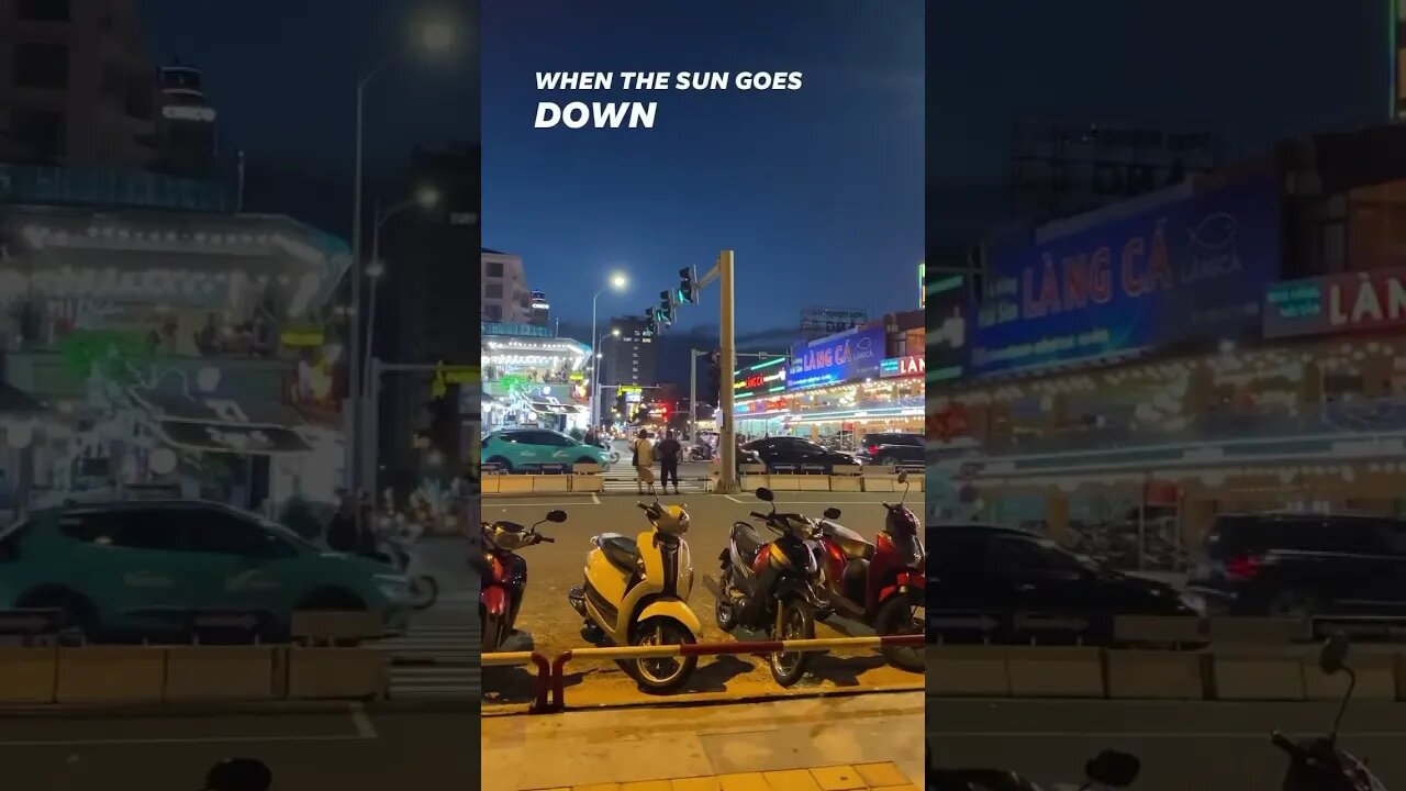Nightlife from Beach Boardwalk Danang, Vietnam 🤩❤️