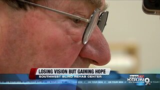 Veterans with vision loss learning to adapt at blind rehabilitation center