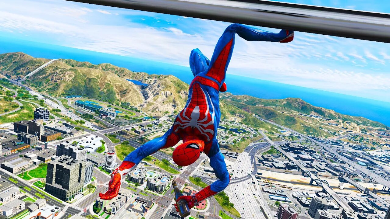 GTA 5 Spiderman Epic Stunts/Fails/Ragdolls with Winfrey Gaming Ep. 89 spider man funny moment)