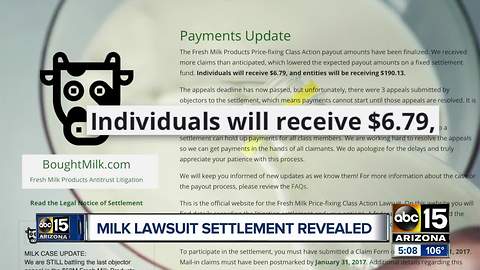 What happened to that milk lawsuit settlement?