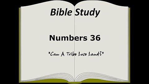 Numbers 36 Bible Study