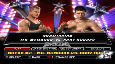 WWE SmackDown vs Raw 2011 Mr. McMahon vs Cody Rhodes