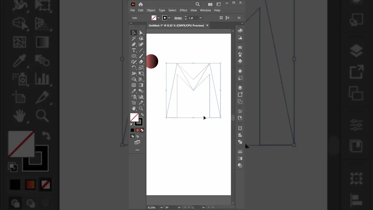 EASY LOGO TUTORIAL, adobe illustrator #shorts