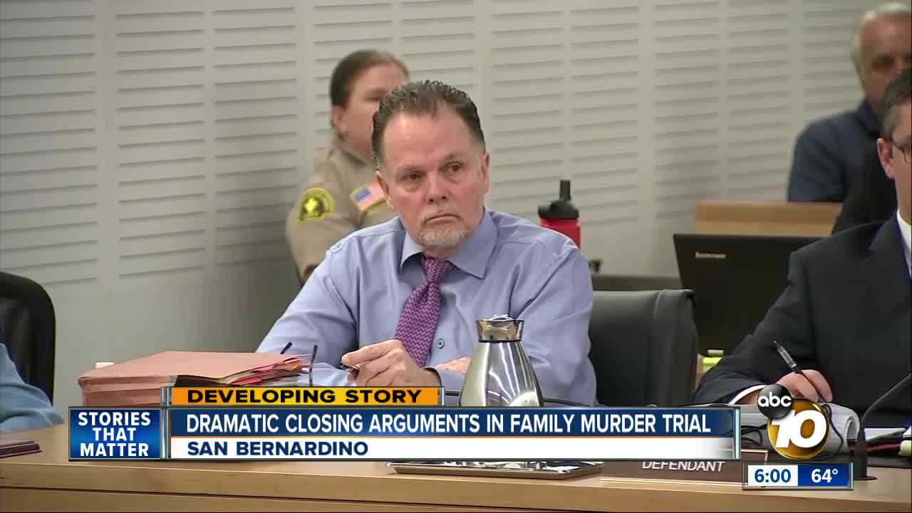 Dramatic closing arguments in family murder trial